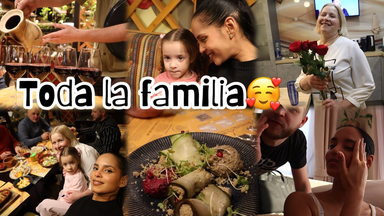 Cenamos toda la familia en un Restaurante Georgiano😋de maravilla!Acomodando todo en la habiatación😌