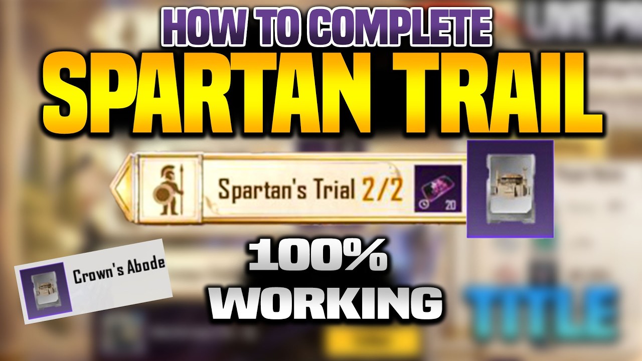 HOW TO COLLECT CROWN ABODE CARD | HOW TO COMPLETE SPARTAN TRIAL MISSION PUBG MOBILE\BGMI