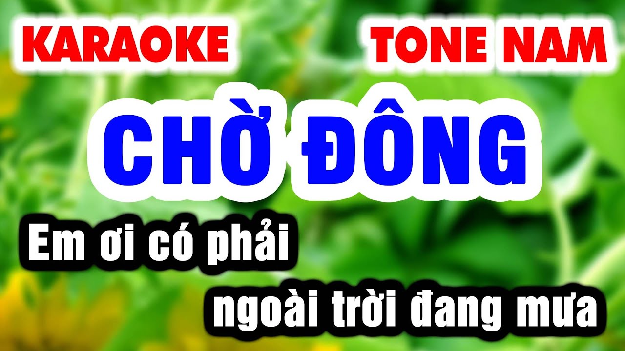 Karaoke Chờ Đông Tone Nam - Em ơi! có phải ngoài trời đang mưa | Nhạc Sống Organ 9669