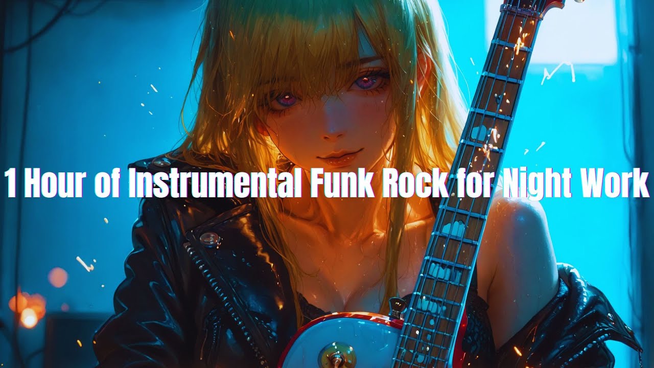 Neon Groove Focus | 1 Hour of Instrumental Funk Rock for Night Work