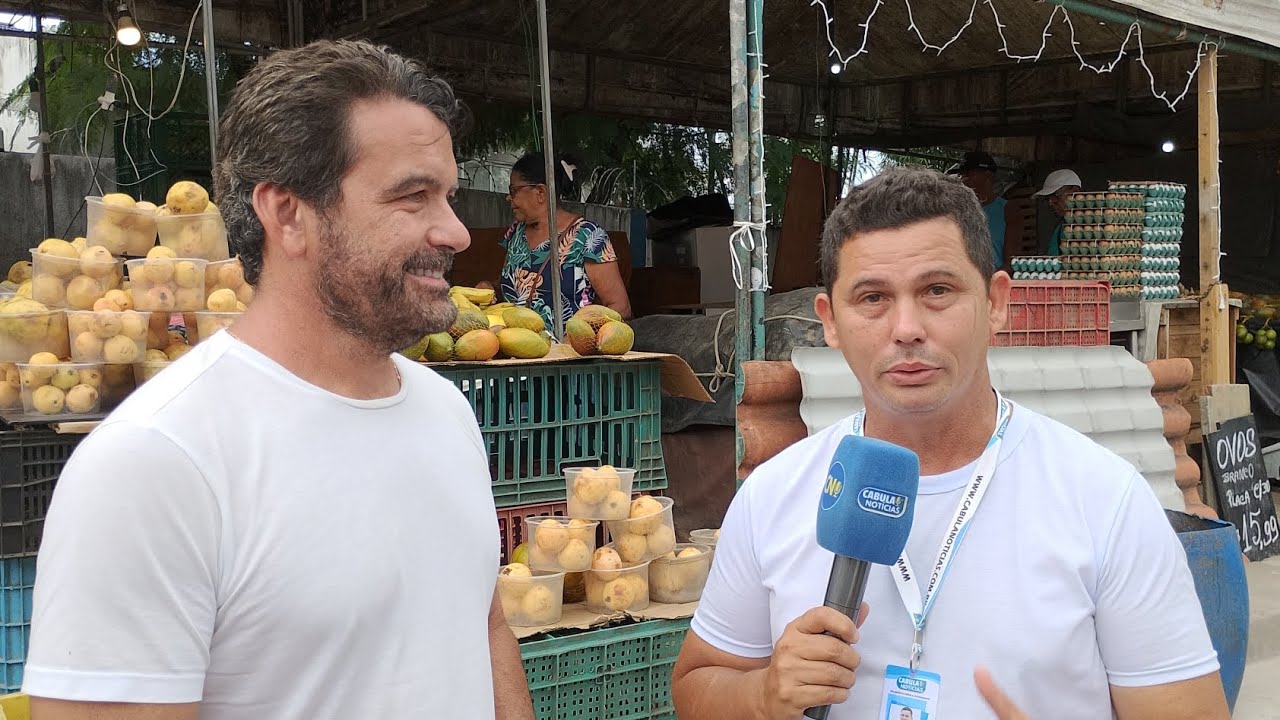 Cabula Notícias entrevista vereador Paulo Magalhães Júnior em visita ao largo de Tancredo Neves.