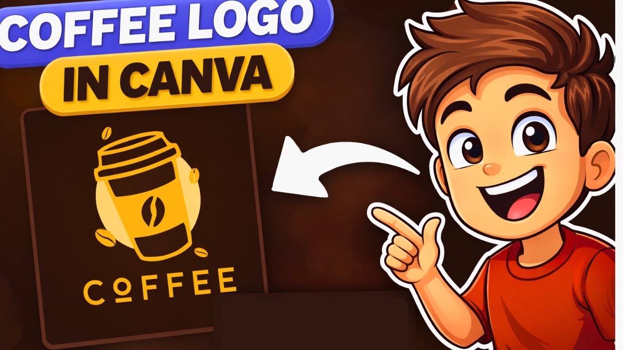 How to Make a Coffee Logo in Canva | Easy Logo Design Tutorial (Step-by-Step)