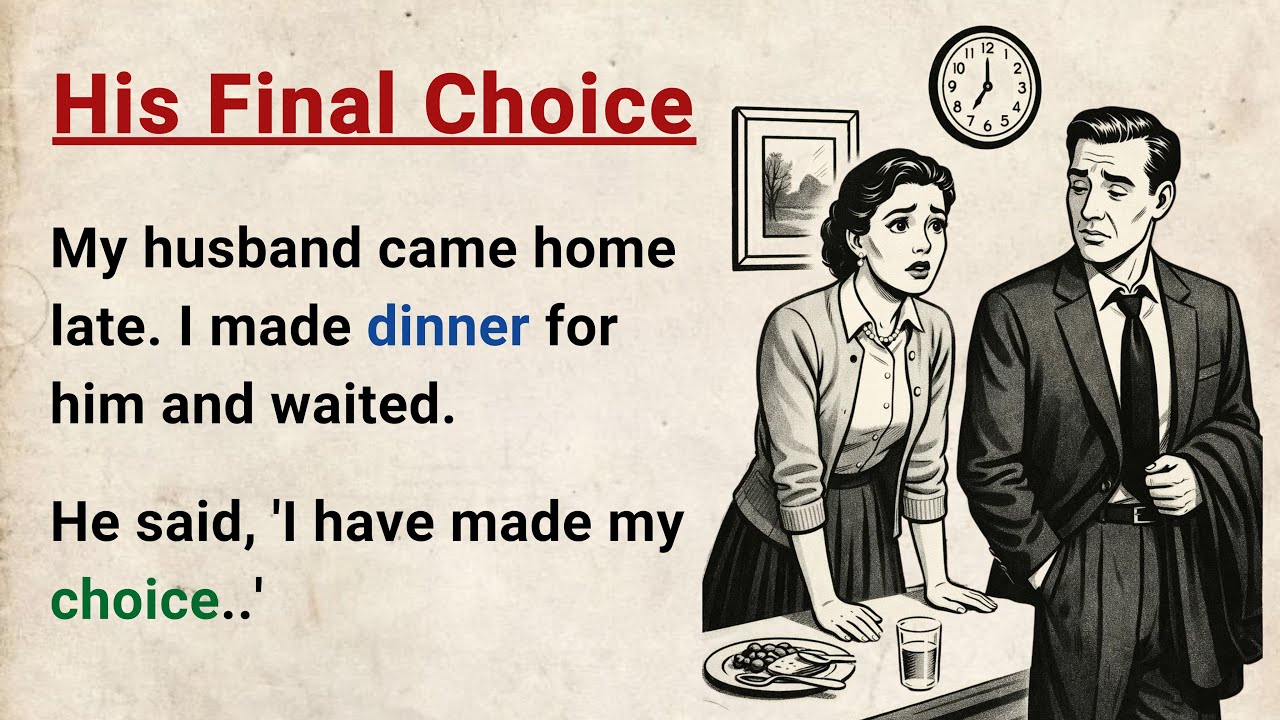 Learn English through Stories Level 3 ⭐ His Final Choice - Improve your English | English Audio Stor