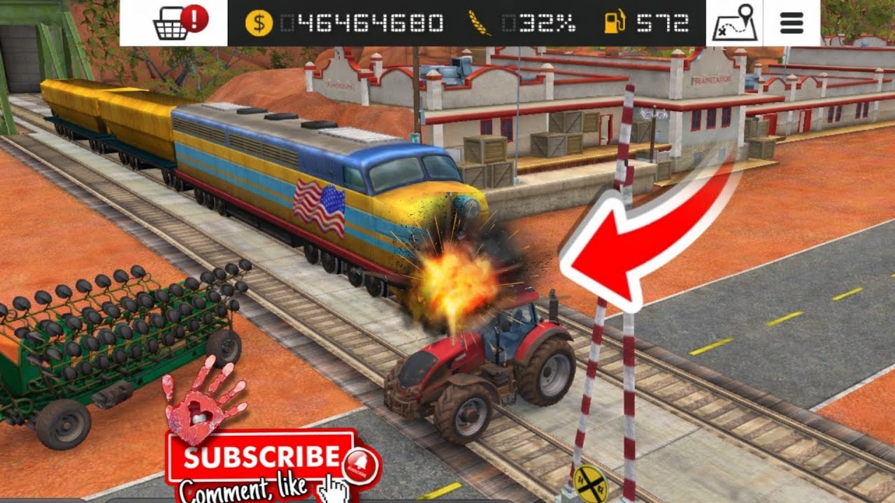🚆 Train vs Tractor Accident | Farming Simulator Scene #fs18 @fs18 