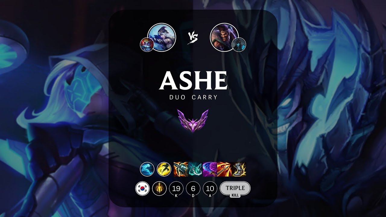 Ashe ADC vs Draven - KR Master Patch 13.9