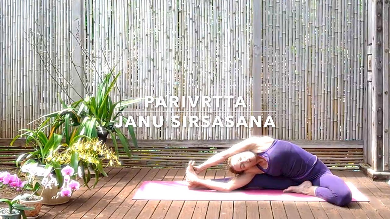 Yoga Alignments for Parivrtta Janu Sirsasana | 3 min  | Cat de Rham | Online Yoga Teaching