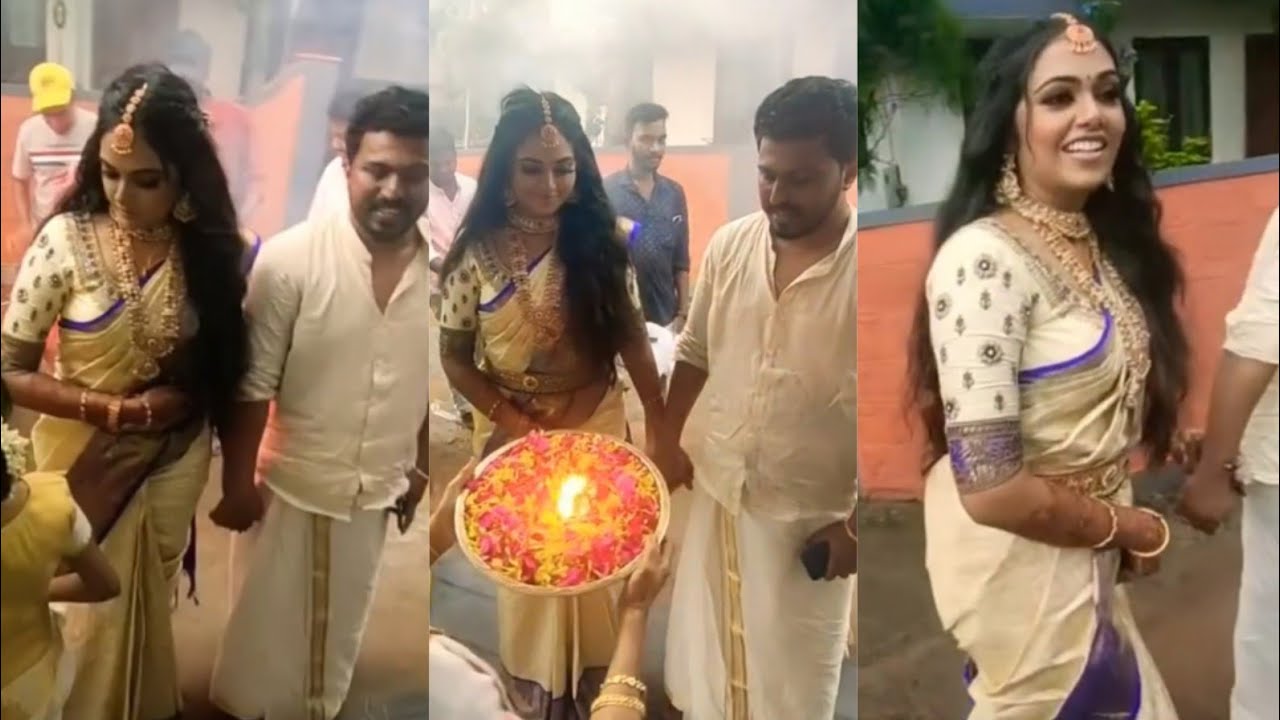 ശ്രീജിത്തിന്റെ കൈ പിടിച്ചു റെബേക്കാ വരന്റെ വീട്ടിലേക്ക് | Rebecca ❤ Sreejith