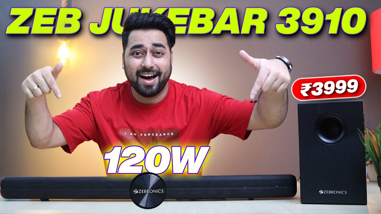 Zebronics ZEB Juke Bar 3910 Review ⚡ 120W ⚡ Soundbar with SubWoofer for TV & Music Under ₹4000!
