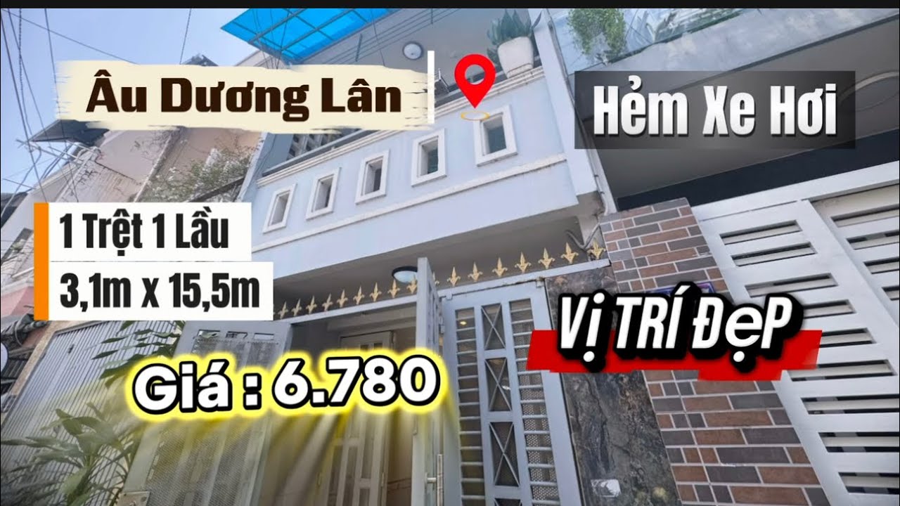 Nhà Quận 8 - Âu Dương Lân - Vị Trí Đẹp - Diện Tích Lớn - Khu Hiện Hữu - Sổ Hồng Riêng