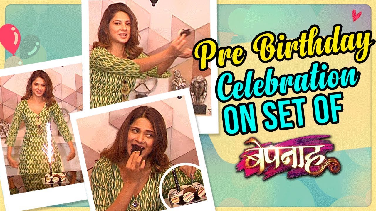 Jennifer Winget Pre BIRTHDAY CELEBRATION On Bepannah Sets