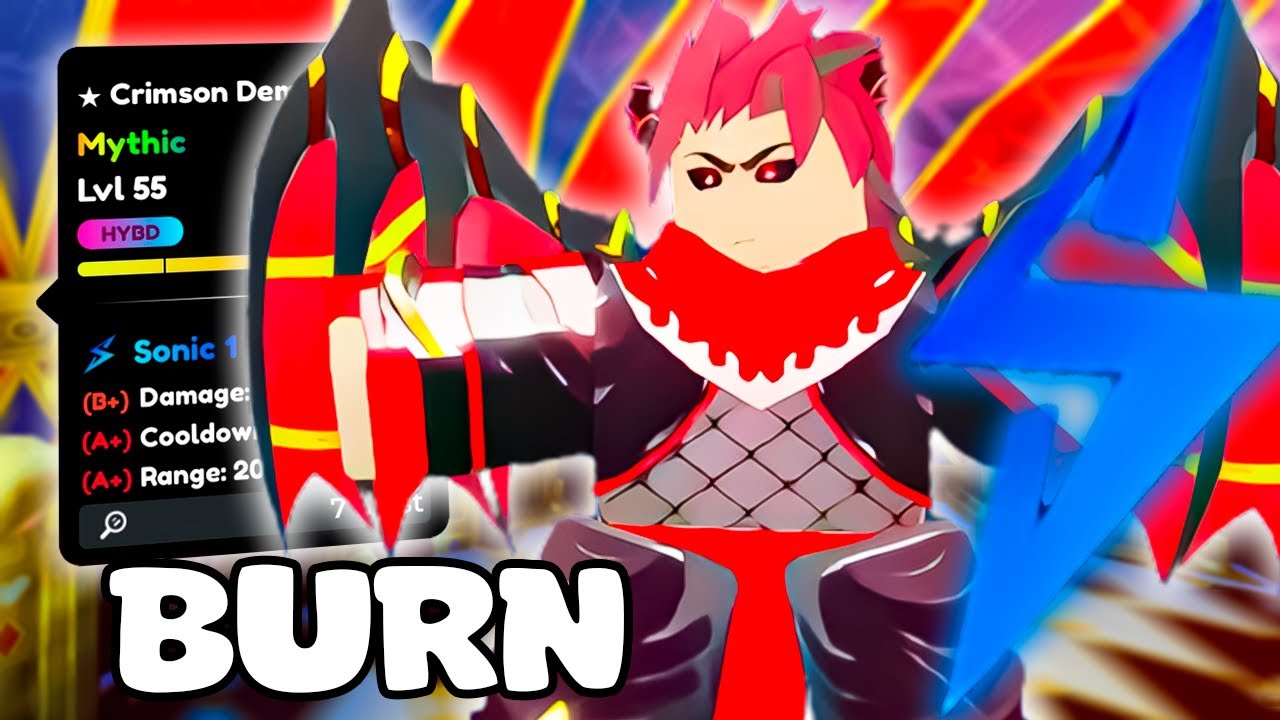 O NOVO MELHOR BURN com TRAIT SONIC no ANIME DEFENDERS