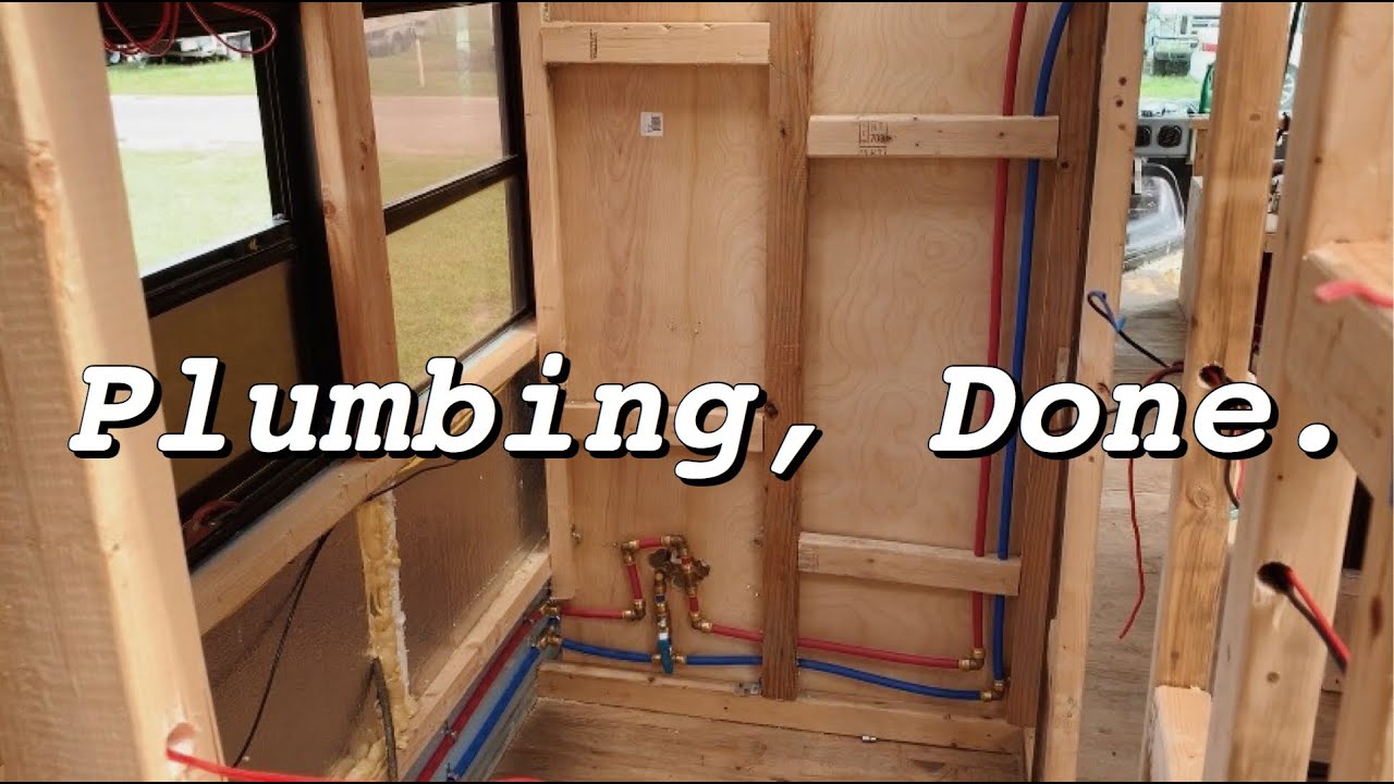 SKOOLIE PLUMBING | Installing with SharkBite & PEX to RV Hot Water Heater in School Bus Conversion