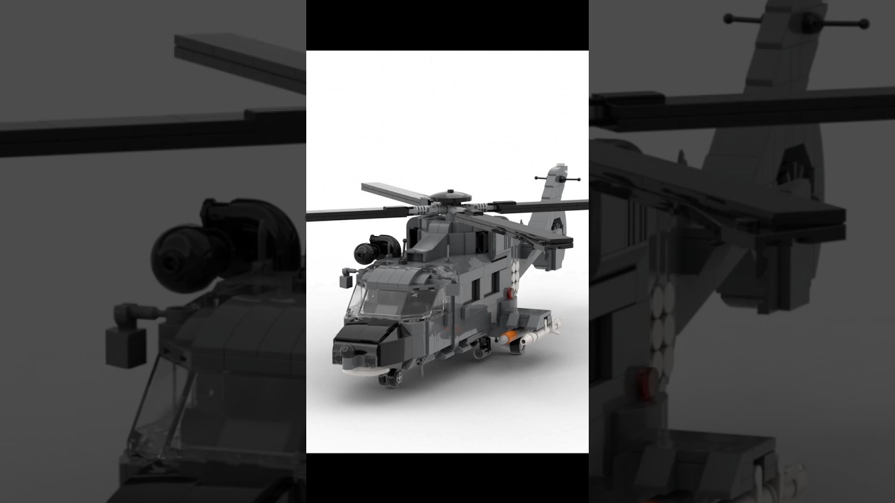 LEGO Naval Helicopter Satisfying Building Animation #lego #helicopter #moc #moccentral #shorts