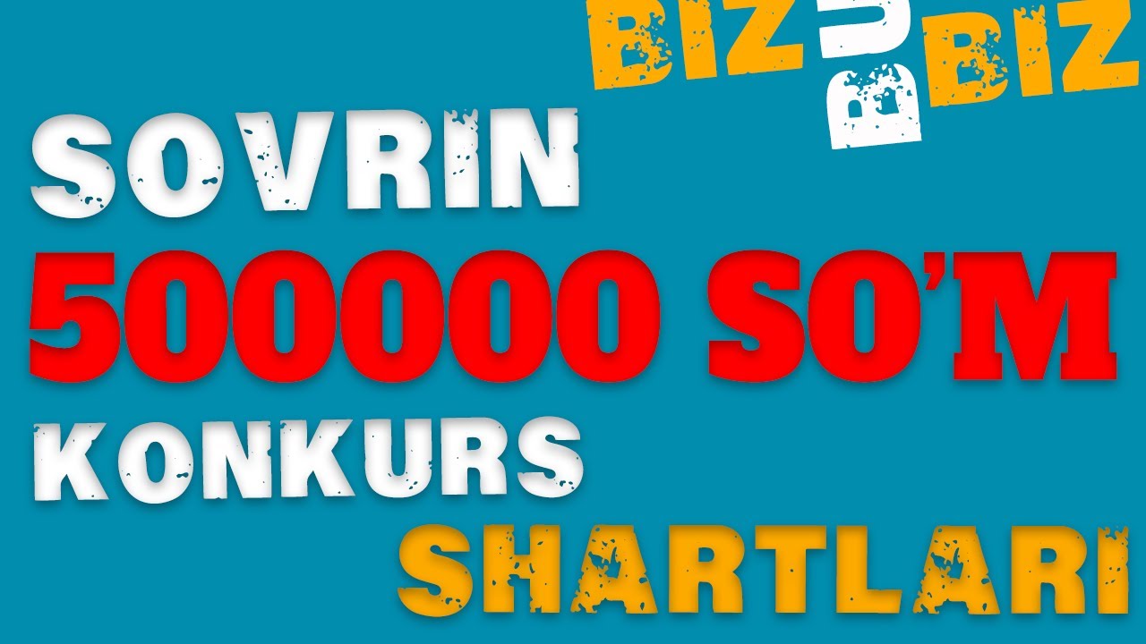 500000 SO'M SOVRINGA! Tejamkor pazanda konkursi shartlari #konkurs #bizbubiz #tejamkorpazanda