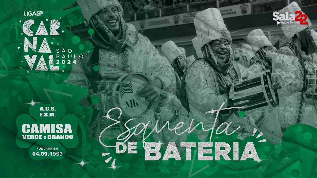 CAMISA VERDE E BRANCO 4K - ESQUENTA DE BATERIA | CARNAVAL 2024 - LIGA-SP