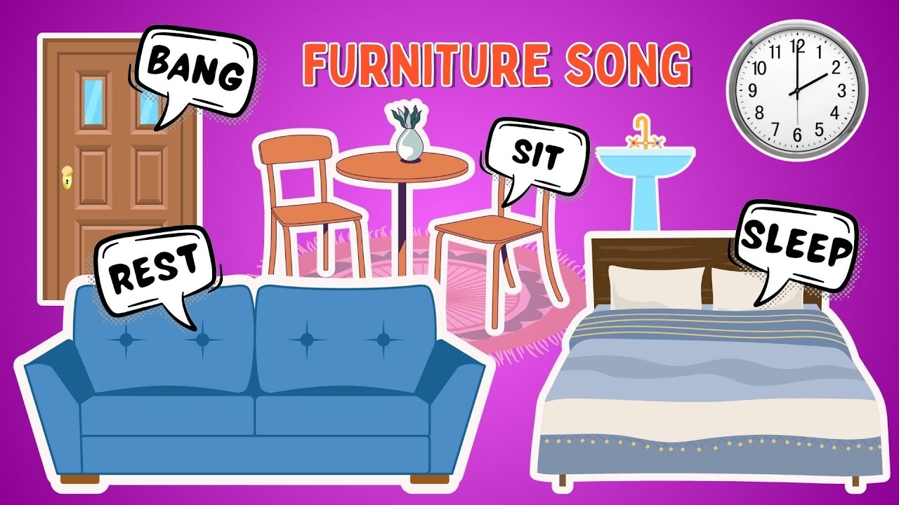 Fun Furniture Song for Kids | Learn Furniture Vocabulary with Lalali Kids TV!