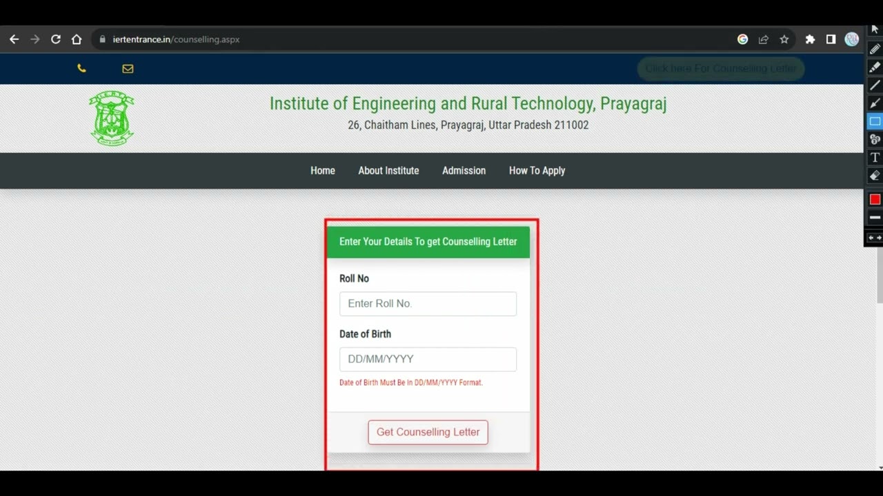 IERT conselling  Letter Announced 2023 | काउंसलिंग लेटर आ गया जल्दी देखो