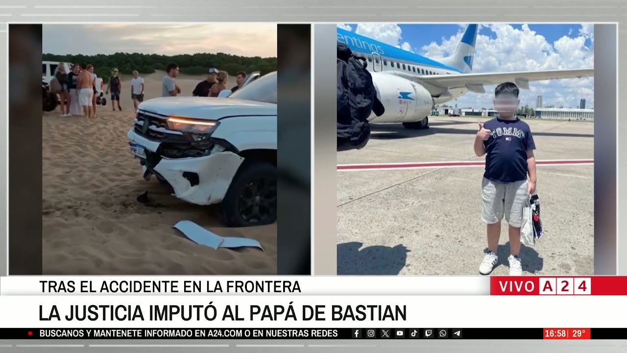 🔴 CHOQUE EN PINAMAR: LA JUSTICIA IMPUTÓ AL PAPÁ DE BASTIAN