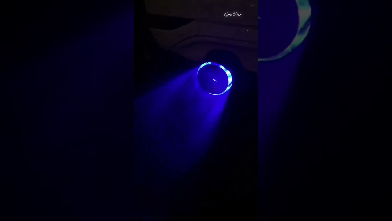 Exhaust Muffler Pipe Tip with RED/Blue LED Light Red/Blue Light