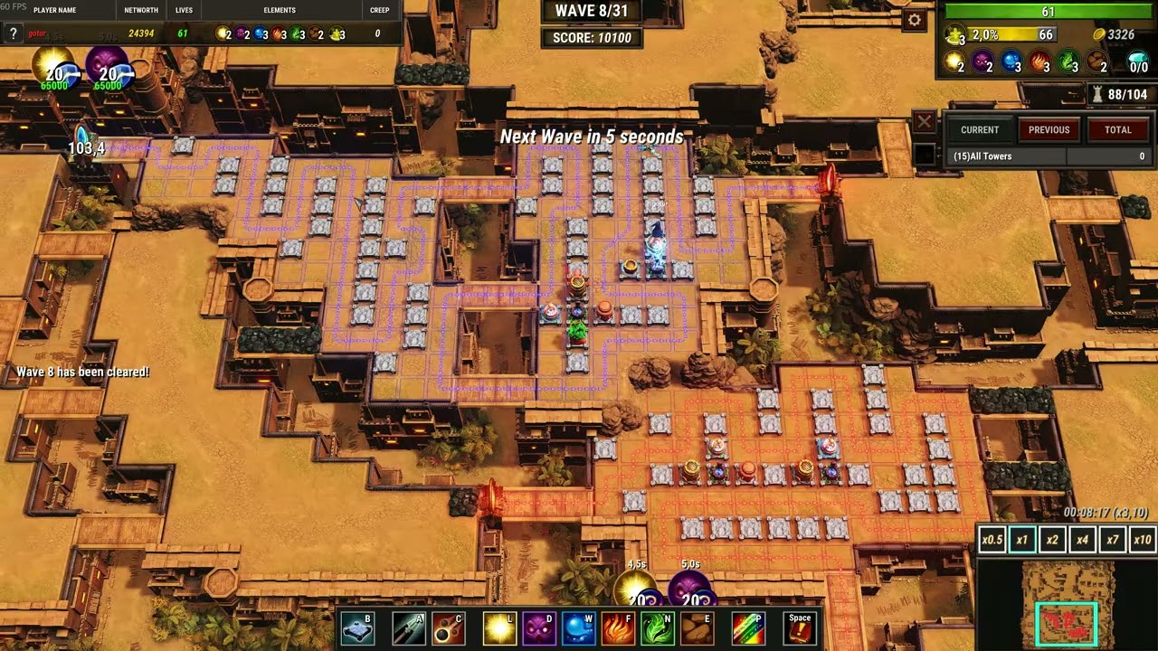 Element TD 2 Mazing Campaign Level 14 Ascension Legendary difficulty failing and no idea how to beat