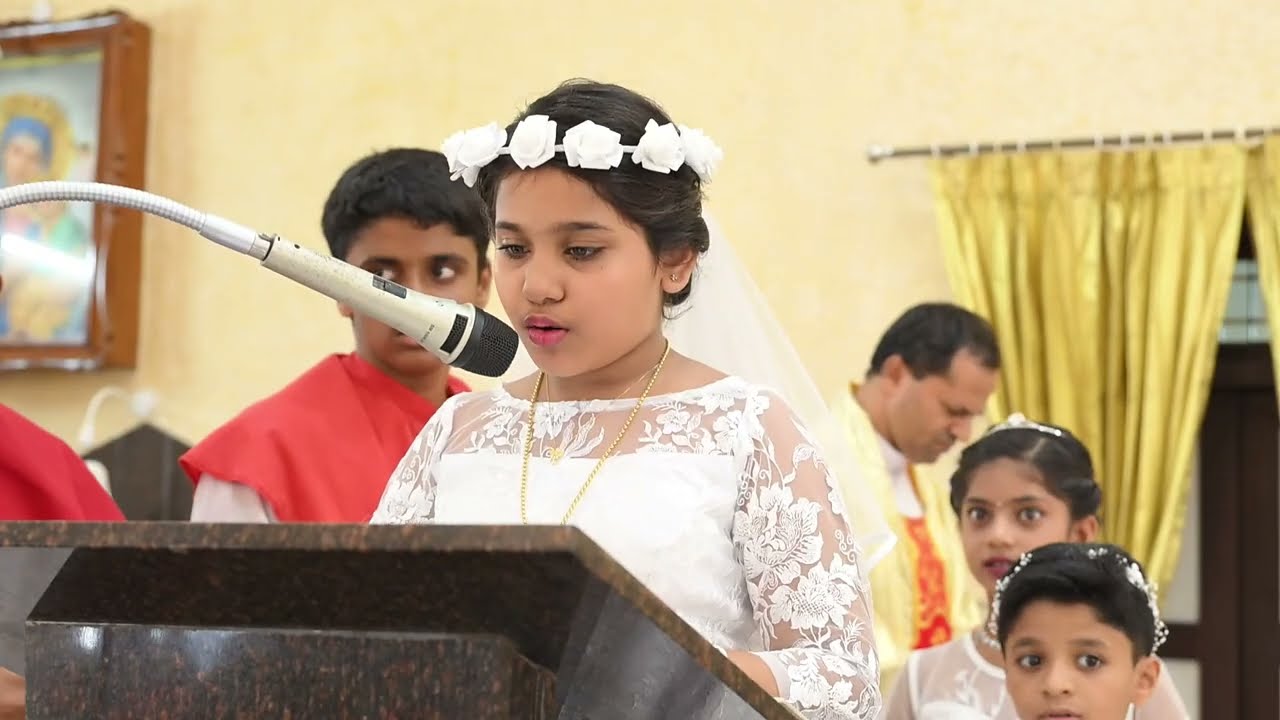 First Holy Communion 2025 at Most Holy Redeemer Church Derebail, Mangalore, Karnataka