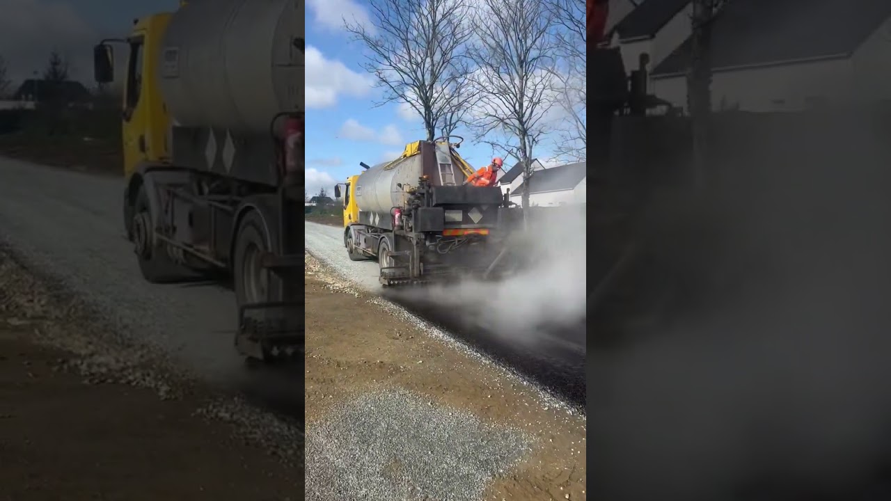 Gravillonnage d&rsquo;un chemin provisoire #passion #travail #model #video # viral