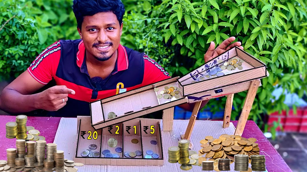 How to Make Automatic Coin Separating Machine | நாணயத்தை பிரிக்கும் இயந்திரம்! | Vijay Ideas