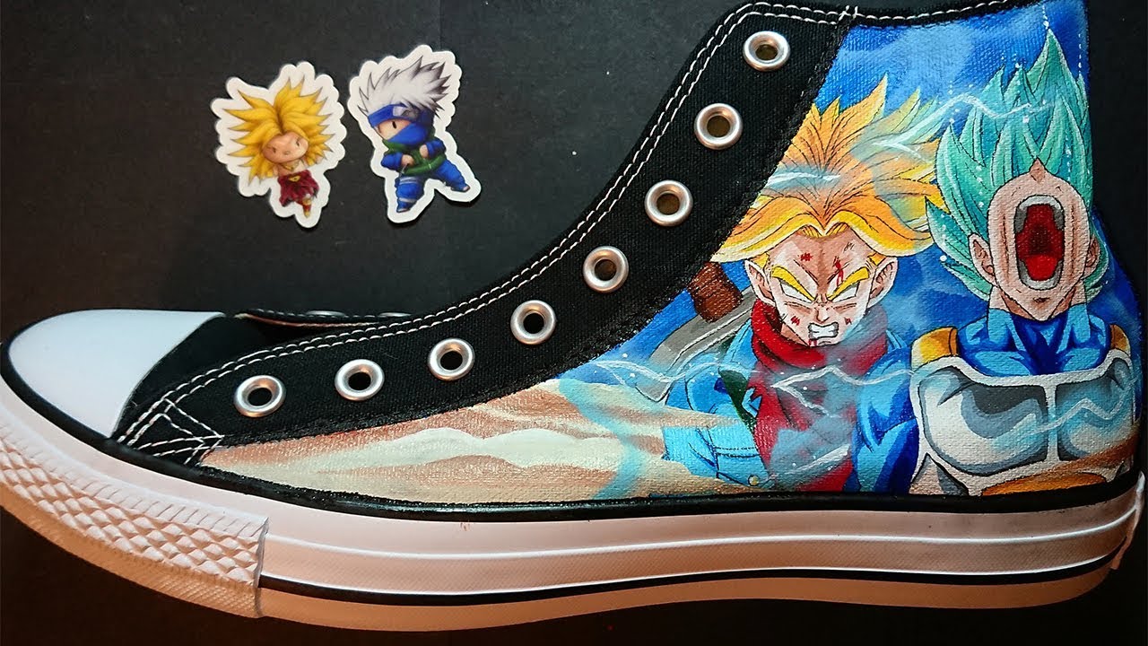 How to Paint Custom Dragonball Shoes | Trunks And Vegeta
