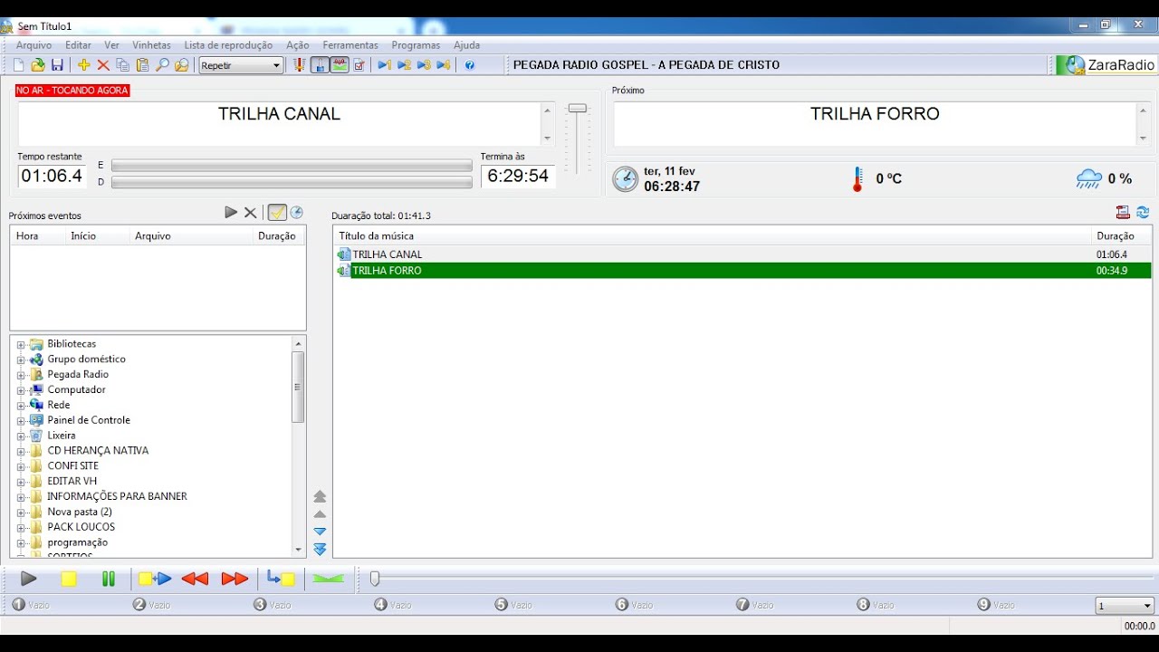 PROGRAMAR EVENTO NO ZARA RADIO