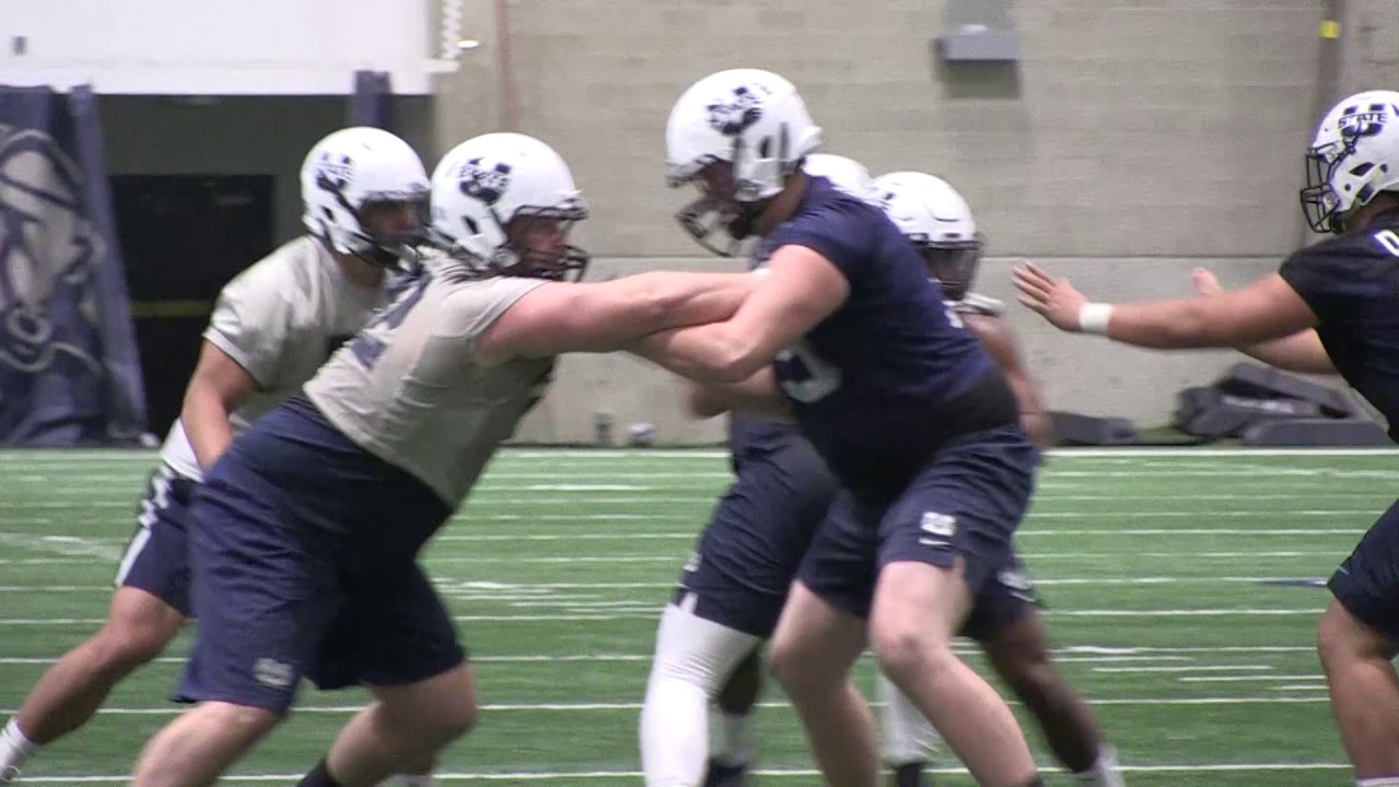 2017 Utah State Football Spring Practice Update - Offensive Line