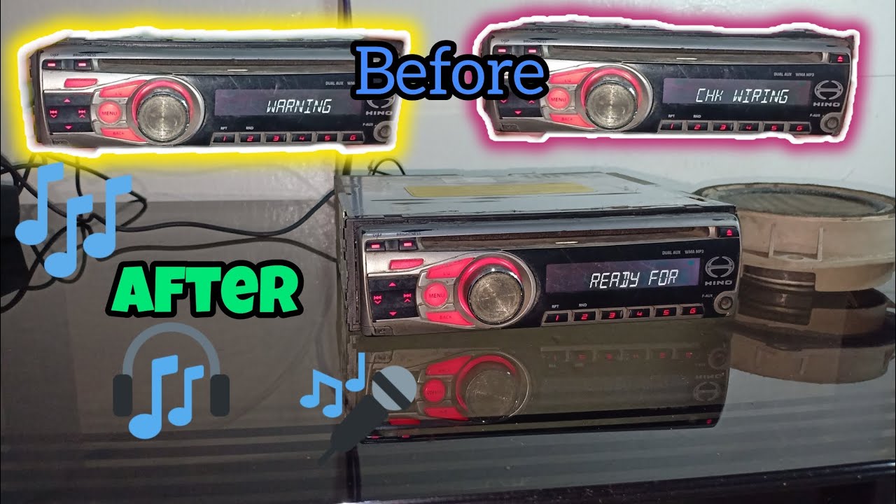 Memperbaiki tape jvc muncul tulisan warning atau chk wiring