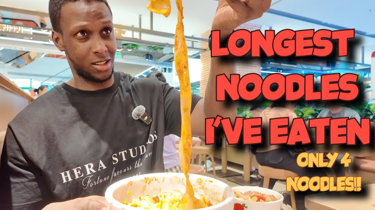 THE LONGEST NOODLES I'VE EVER SEEN AT THIS NEW FOOD MALL!