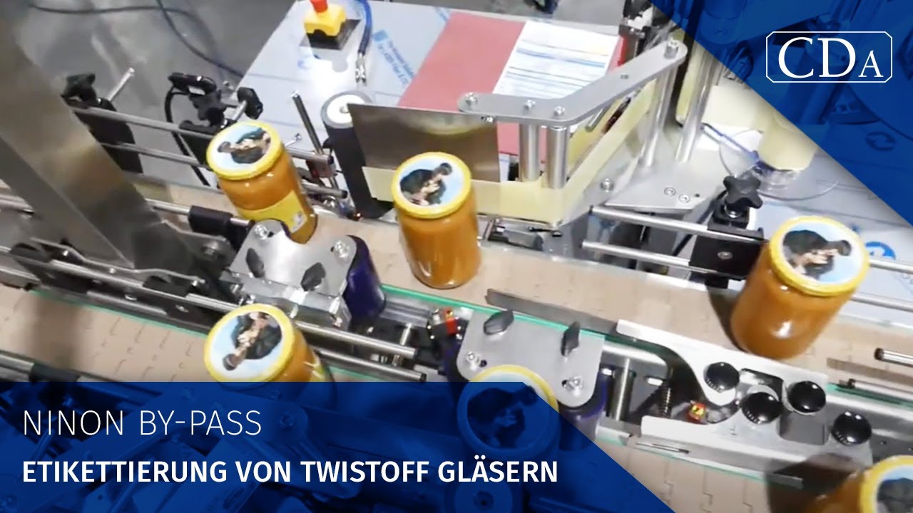 CDA Deutschland GmbH - Etikettiermaschine NINON BY PASS - Etikettierung von Twistoff Gläsern