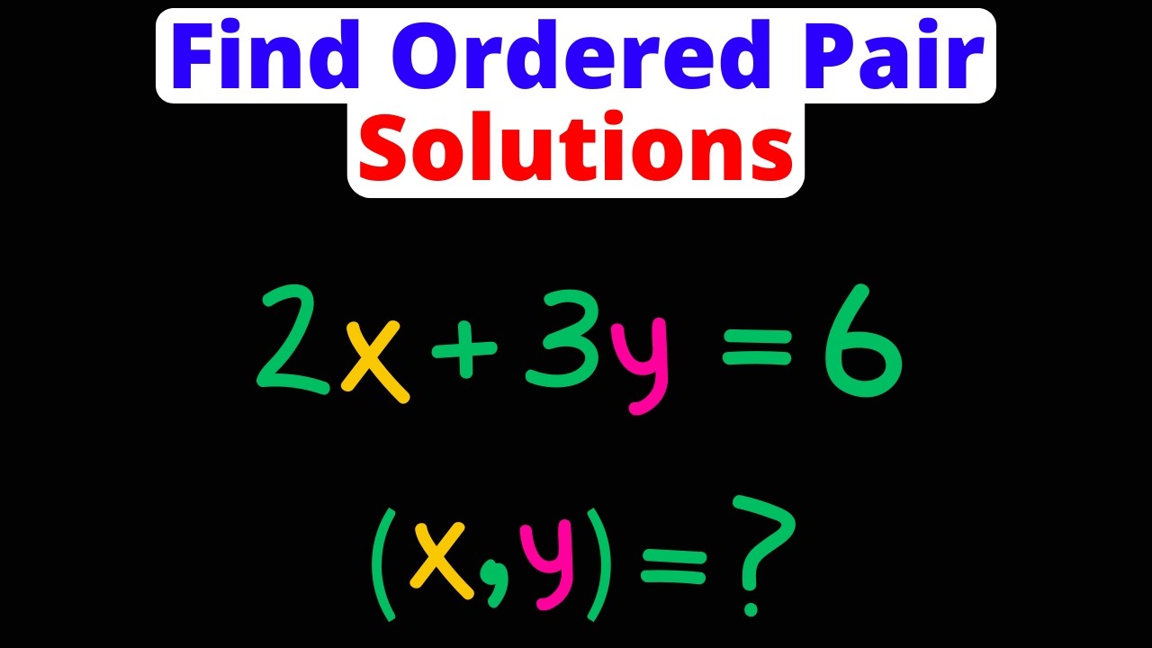 Determine Which Ordered Pairs are Solutions to the Equation | Eat Pi