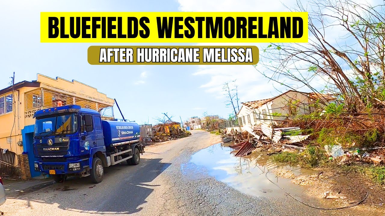 JAMAICA DECLARED DISASTER AREA AS HURRICANE MELISSA HITS | BLUEFIELDS WESTMORELAND JAMAICA .
