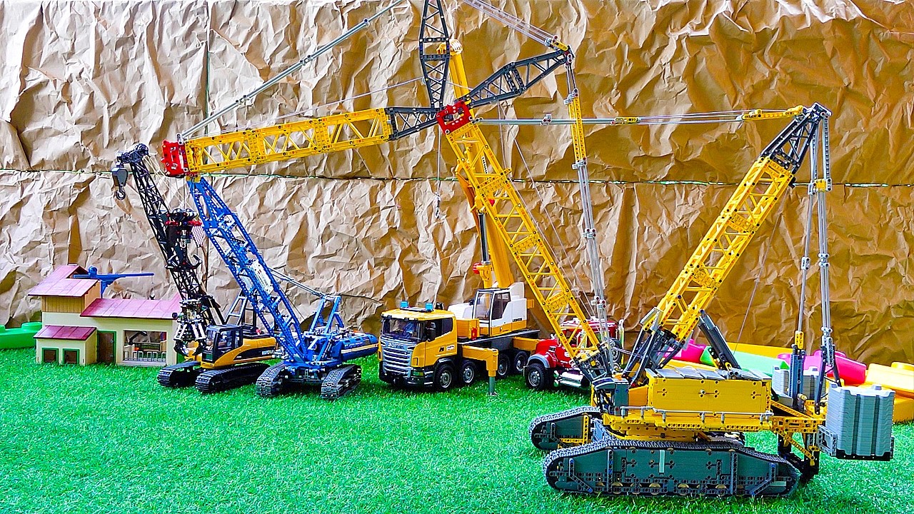 Build Lego Technic / Truck Car Toy Assembly with Construction Vehicles