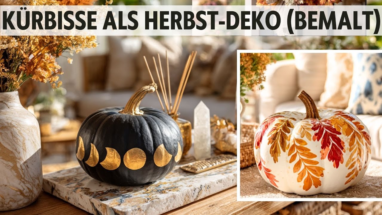 🎃 Bemalte Kürbisse als Herbst-Deko: 10+ Kreative Ideen, die verzaubern!✨#herbstdeko