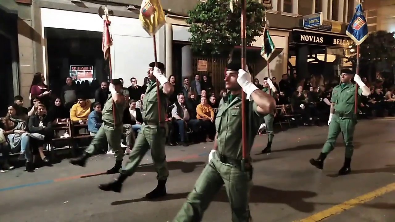 Lunes Santo Orihuela 2019 Gastadores y Banda de la BRIPAC (coli)