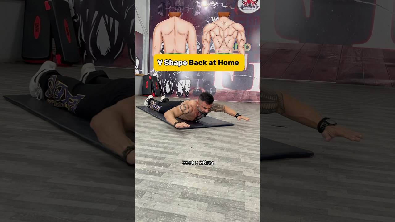 Back workout at Home #backworkout #homeworkout #musclegain #bodybuilding #fitness #workouttips