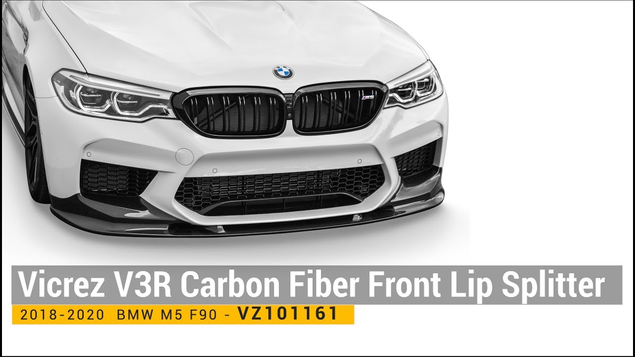 Vicrez V3R Carbon Fiber Front Lip Splitter vz101161 | BMW M5 F90 2018-2020 | Overview
