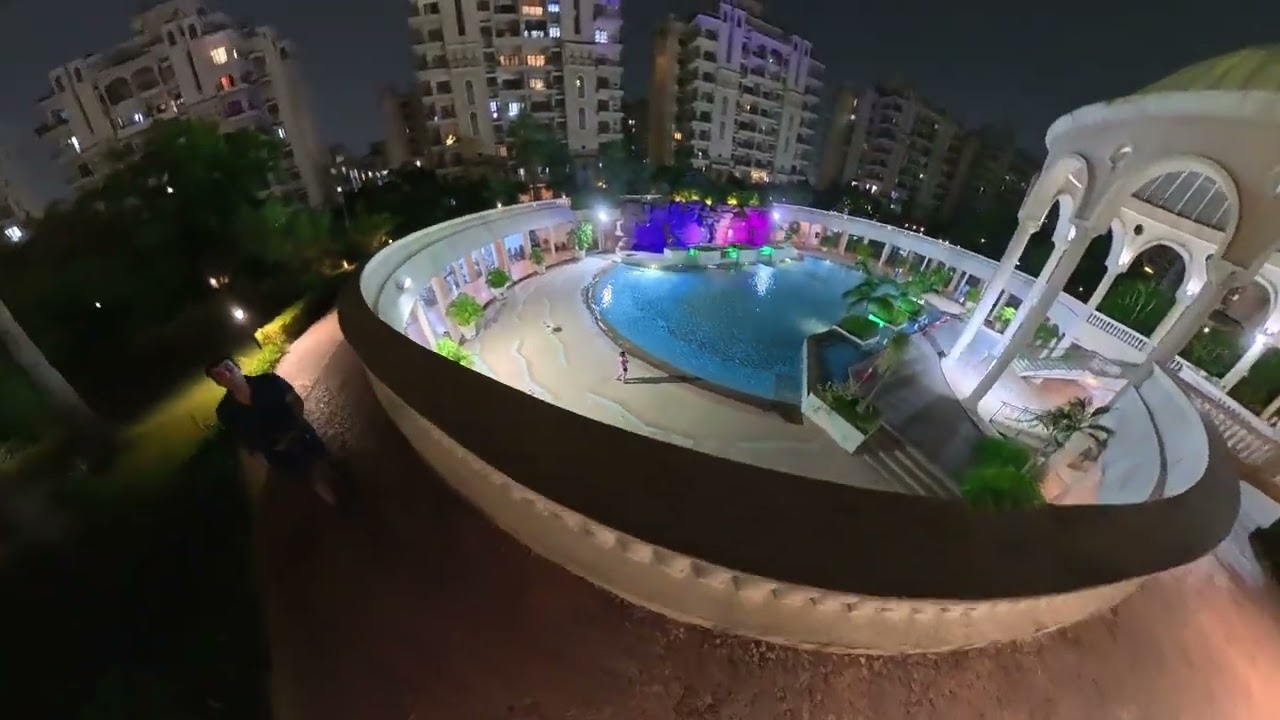 8K 360 Immersive Night Video - Stroll inside ATS Greens Village Noida