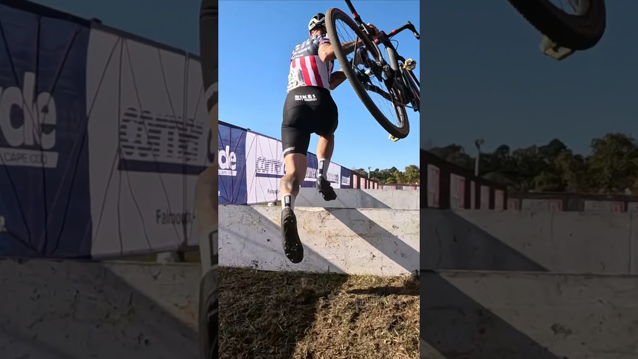 How to Cyclocross dismount and run barriers faster with more momentum. 