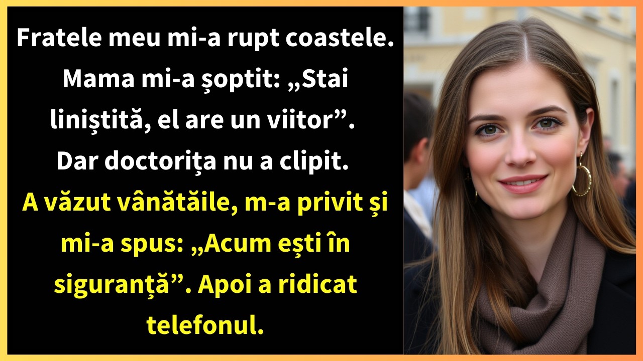 Fratele meu mi-a rupt coastele. Mama mi-a șoptit: „Stai liniștită, el are un viitor”.