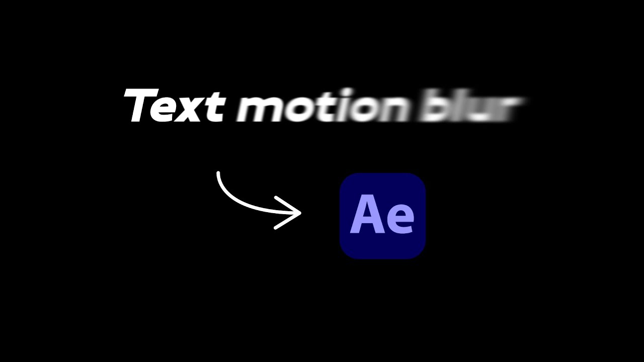 Text motion blur in After Effects | Type