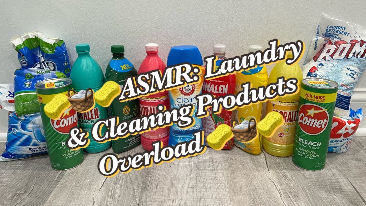 🧽🧺🧽 ASMR: Laundry & Cleaning Products Overload 🧽🧺🧽