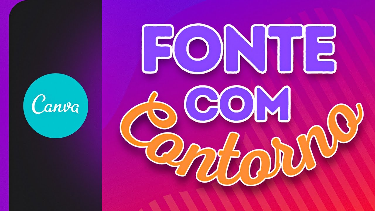Como Fazer Letra com Contorno e Sombra no #Canva [AULA RÁPIDA]