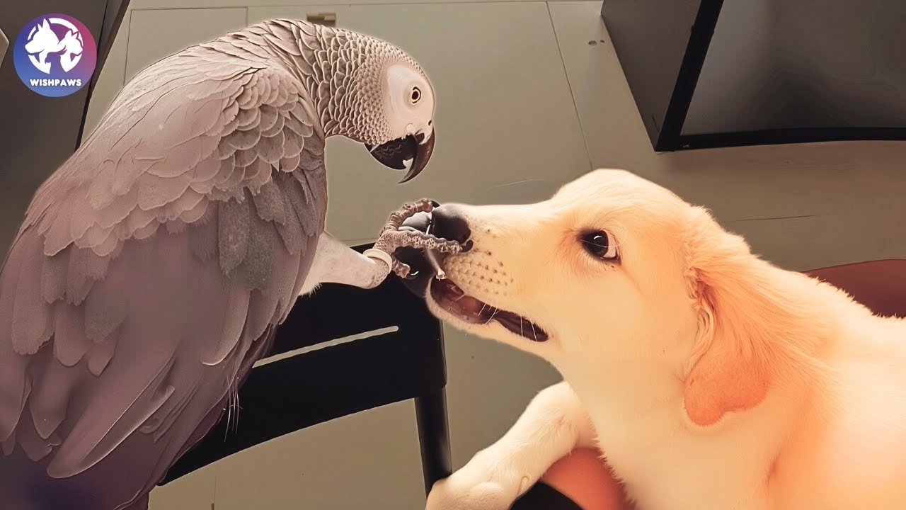 A Jealous Parrot and the Puppy Who Unexpectedly Became His Best Friend
