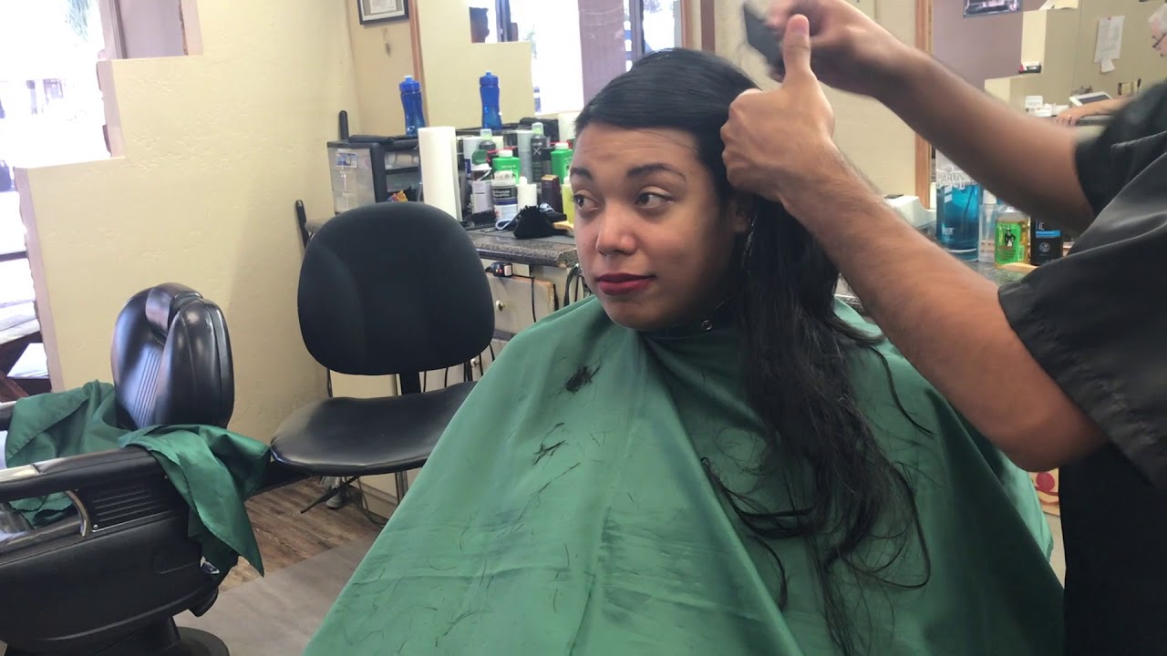 Ashley 2 AZ: Girl Visits Barbershop and Gets Super Short Hair Cut (YT Original)