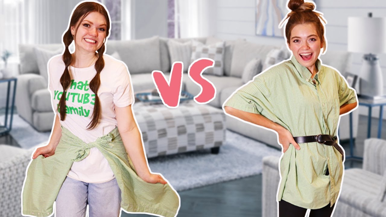 Who Wore It Better? (DAD CLOTHES Challenge) Sister VS Sister
