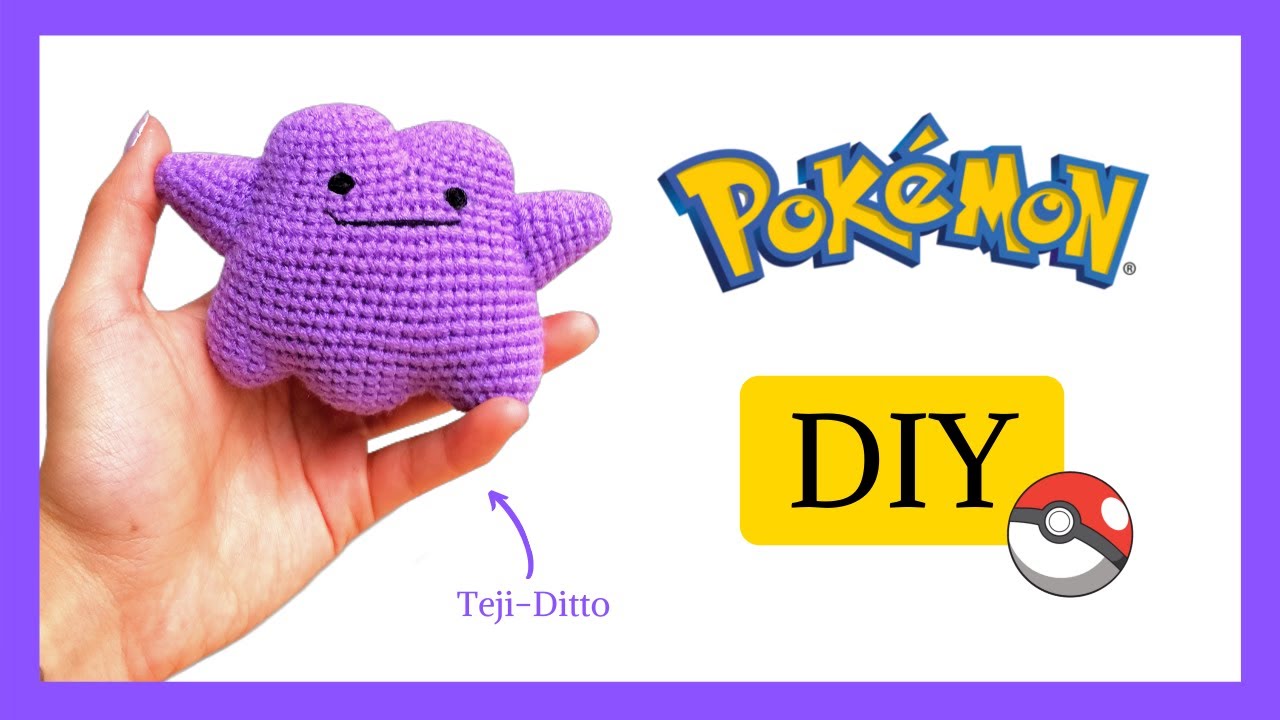 💜✅ Como hacer tu Pokemon TEJI-DITTO | Tutorial Amigurumi Crochet paso a paso en Español - Fácil